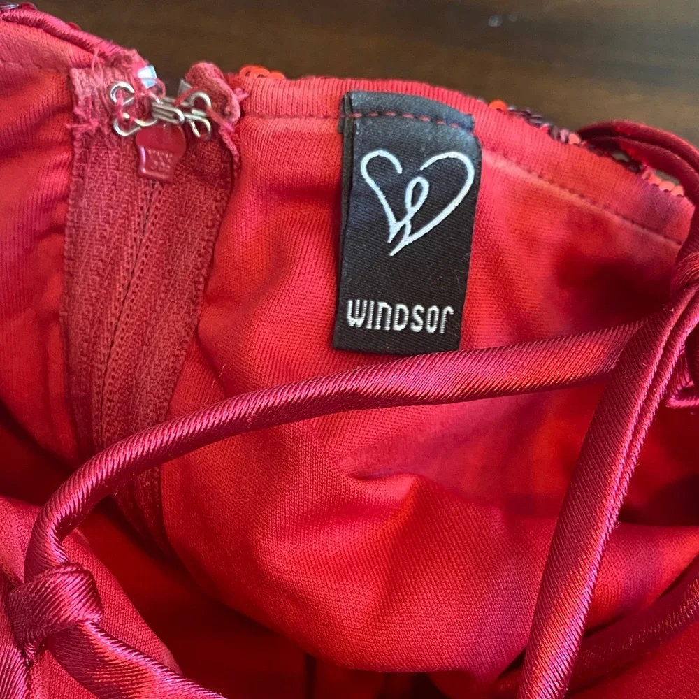 Windsor Red Sequin Prom Dress - Picture 5 of 10